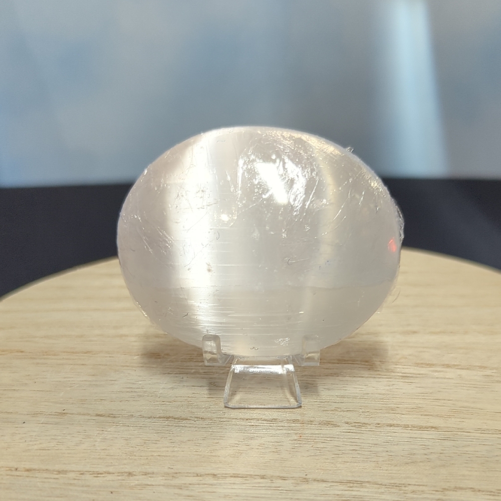 *Selenite Palm Stone